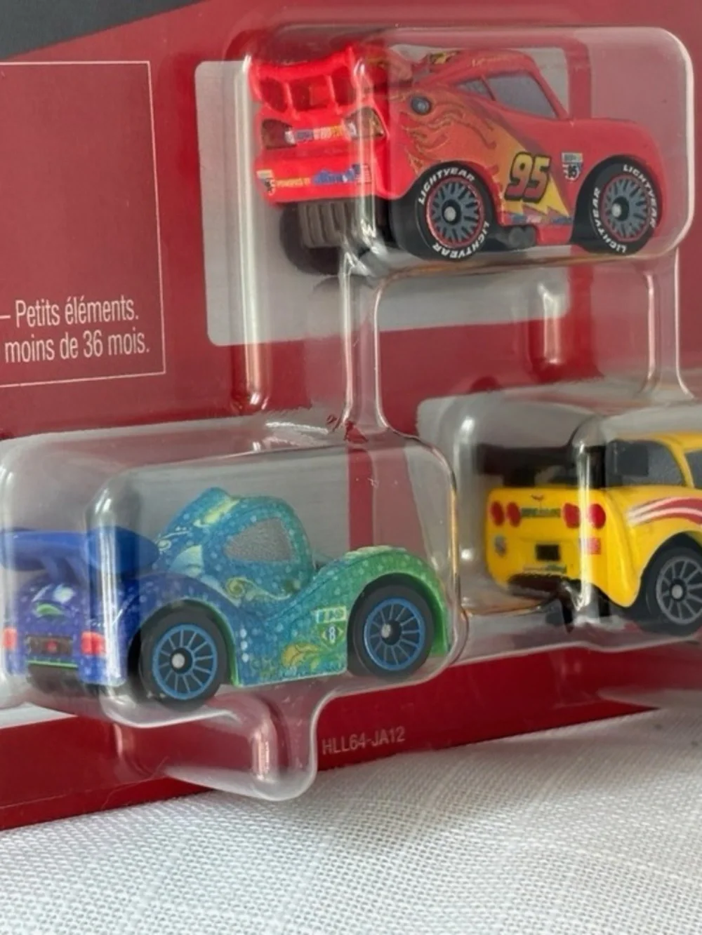 Disney Pixar Cars Mini Racers 3Pack Lightning McQueen Jeff Gorvette Carla Veloso